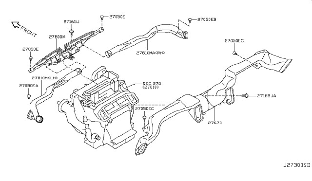 2018 Nissan 370Z Nozzle & Duct Diagram 2