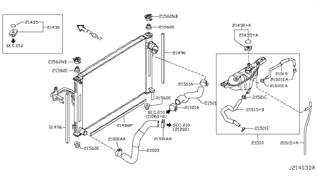 2015 Nissan 370Z Radiator,Shroud & Inverter Cooling Diagram 2