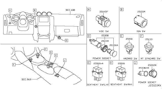 2009 Nissan 370Z Switch Diagram 3