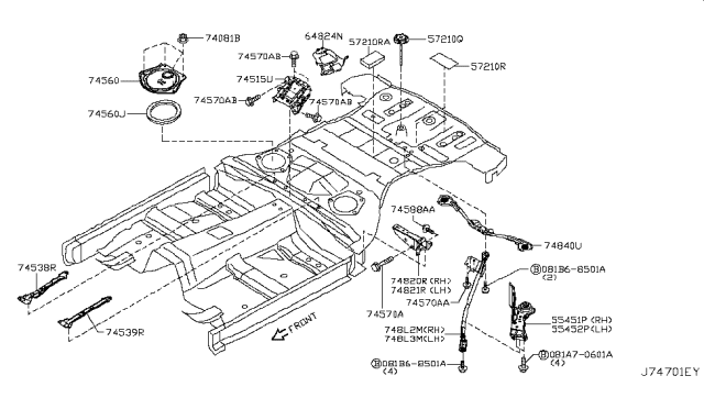 2015 Nissan 370Z Floor Fitting Diagram 7