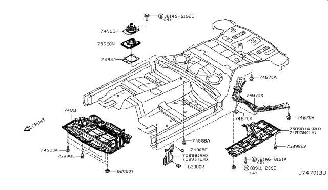 2014 Nissan 370Z Floor Fitting Diagram 3