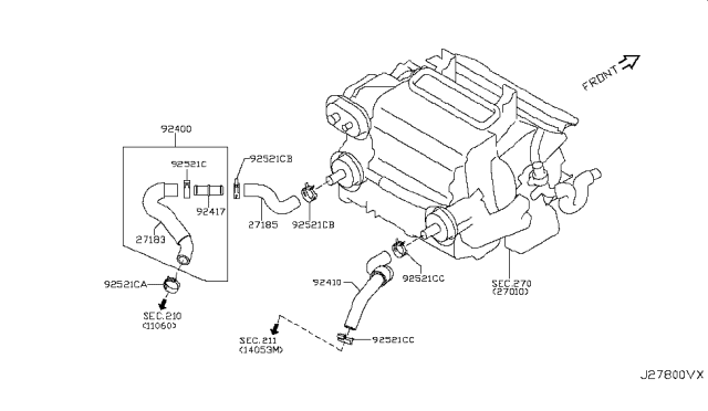 2011 Nissan 370Z Heater Piping Diagram 1