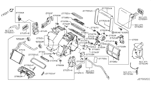 2017 Nissan 370Z Heater & Blower Unit Diagram 4