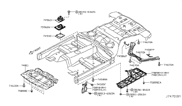 2014 Nissan 370Z Floor Fitting Diagram 7