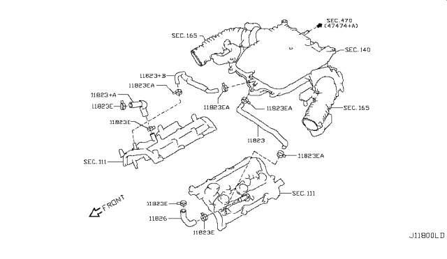 2010 Nissan 370Z Crankcase Ventilation Diagram 1