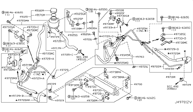 2013 Nissan 370Z Power Steering Piping Diagram 2