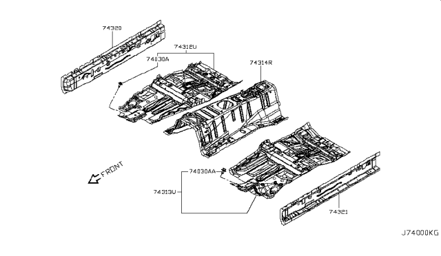 2018 Nissan 370Z Floor Panel Diagram 2