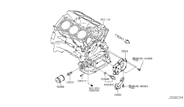 2013 Nissan 370Z Lubricating System Diagram 1