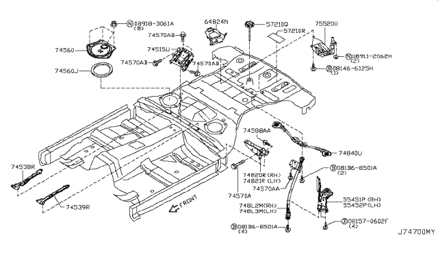 2010 Nissan 370Z Floor Fitting Diagram 8