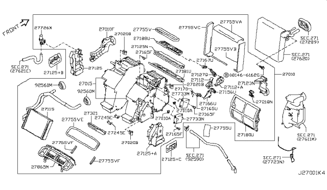 2014 Nissan 370Z Heater & Blower Unit Diagram 3