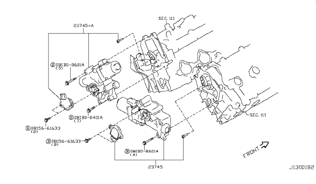 2010 Nissan 370Z Actuator Assy-Vel Diagram for 23745-EY01B