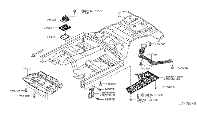 2019 Nissan 370Z Floor Fitting Diagram 4