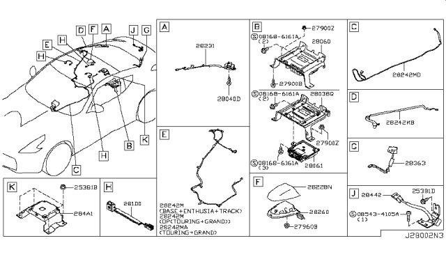 2019 Nissan 370Z Amp Diagram for 28060-6GA0A