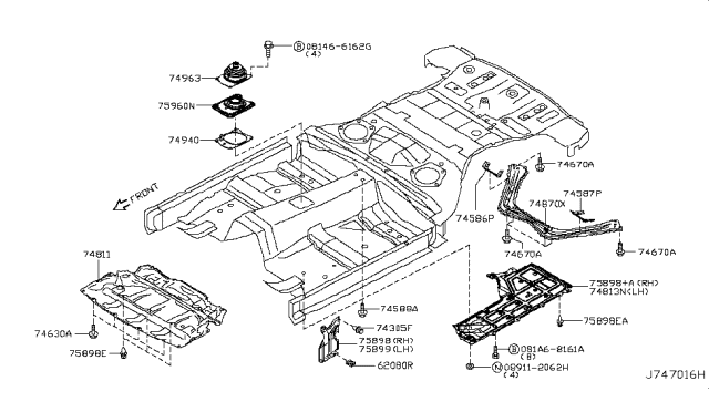 2014 Nissan 370Z Floor Fitting Diagram 6