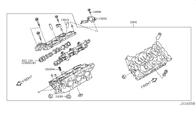 2018 Nissan 370Z Cylinder Head & Rocker Cover Diagram 3