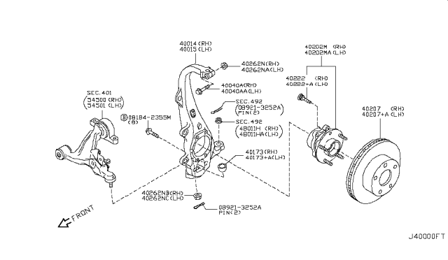 2011 Nissan 370Z Front Axle Diagram