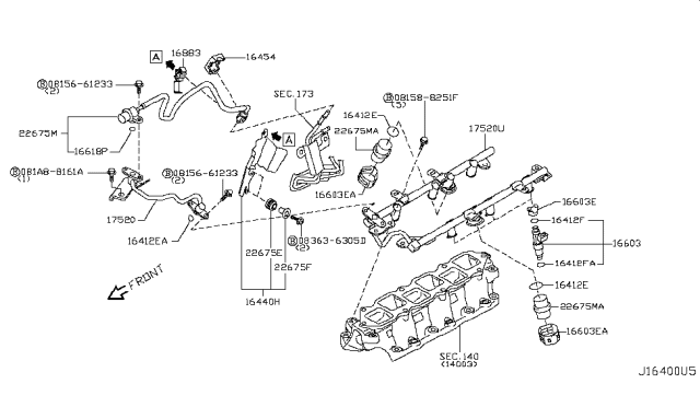 2010 Nissan 370Z Fuel Strainer & Fuel Hose Diagram 2