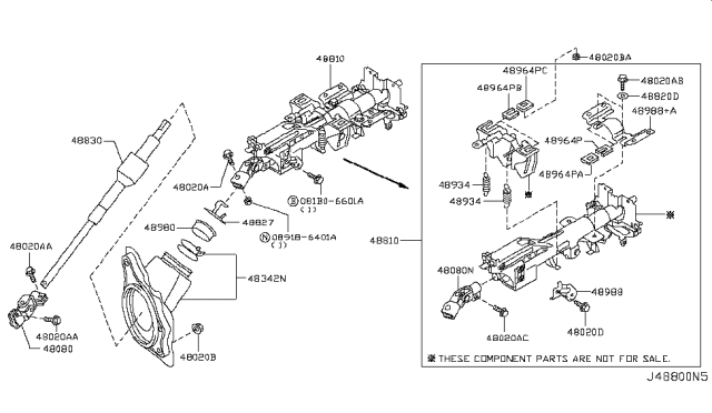 2012 Nissan 370Z Steering Column Diagram 2