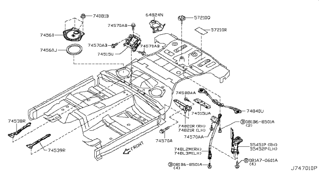 2012 Nissan 370Z Floor Fitting Diagram 9