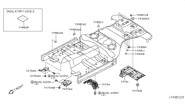 2017 Nissan 370Z Floor Fitting Diagram 2