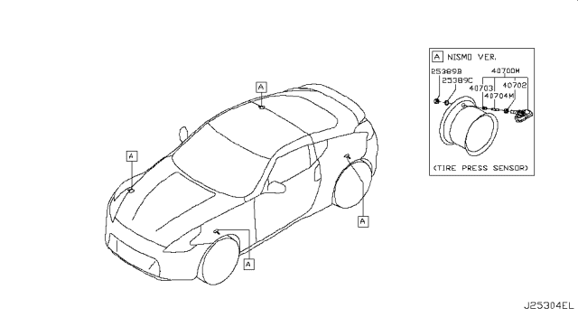 2015 Nissan 370Z Washer Diagram for D0226-1A30A
