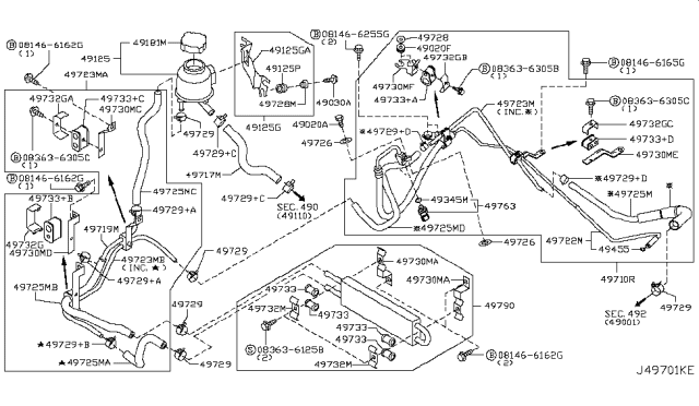 2011 Nissan 370Z Power Steering Piping Diagram 3