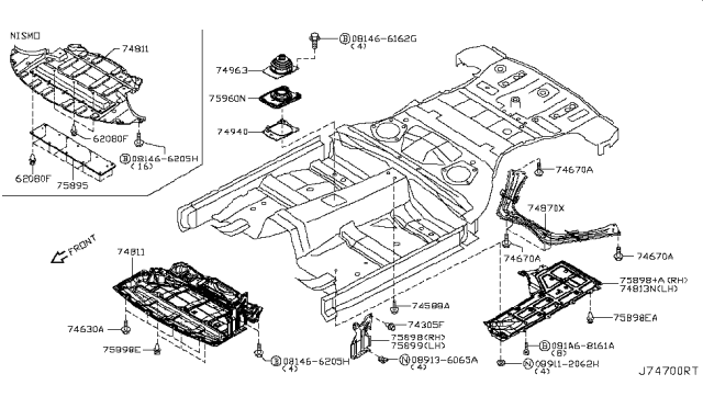 2011 Nissan 370Z Floor Fitting Diagram 2