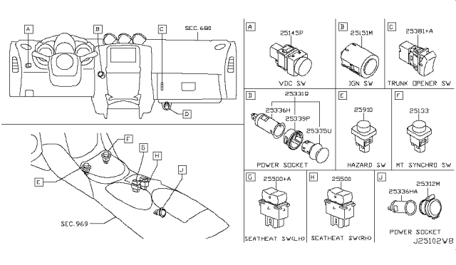 2017 Nissan 370Z Switch Diagram 4