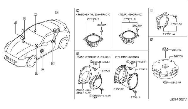 2009 Nissan 370Z Speaker Diagram 2