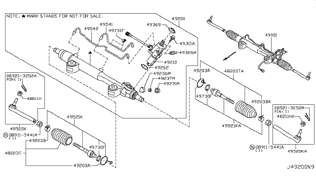 2014 Nissan 370Z Power Steering Gear Diagram