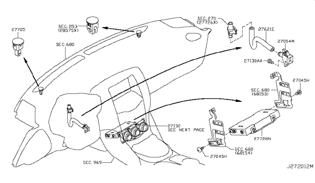 2017 Nissan 370Z Amplifier-Control,Air Conditioner Diagram for 27760-6GA0A