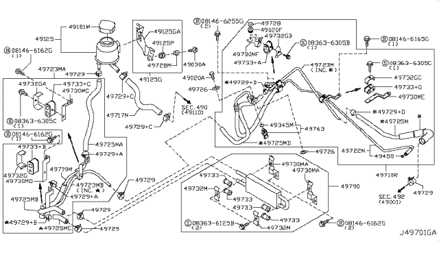 2011 Nissan 370Z Power Steering Piping Diagram 2