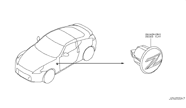 2011 Nissan 370Z Side Marker Lamp Diagram