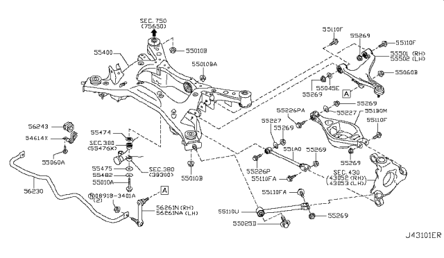 2010 Nissan 370Z Rear Suspension Diagram 2