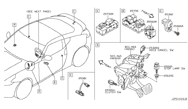 2012 Nissan 370Z Switch - Diagram 1