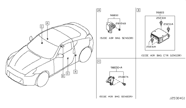 2013 Nissan 370Z Electrical Unit Diagram 2