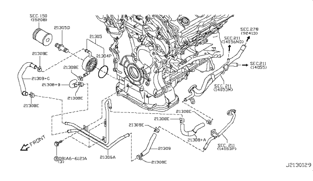 2018 Nissan 370Z Oil Cooler Diagram 1