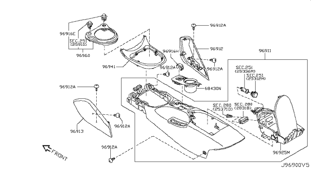 2016 Nissan 370Z Console Box Diagram 2