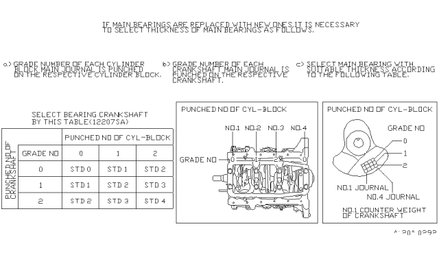 1998 Nissan Quest Piston,Crankshaft & Flywheel Diagram 2