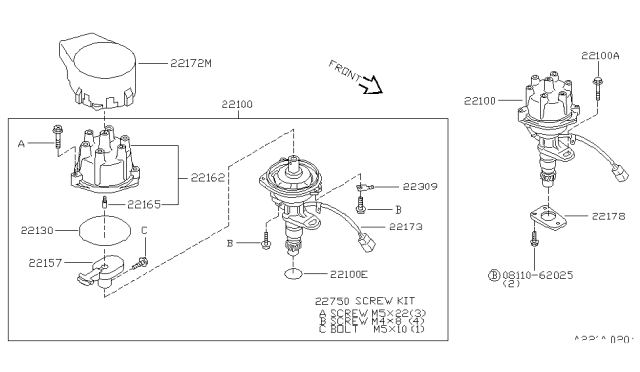 1993 Nissan Quest Distributor & Ignition Timing Sensor Diagram 2