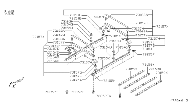 1996 Nissan Quest Roof Panel & Fitting Diagram 2