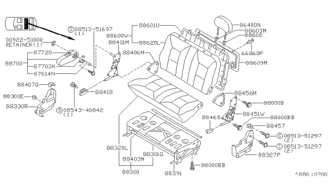 1996 Nissan Quest Rear Seat Diagram 2