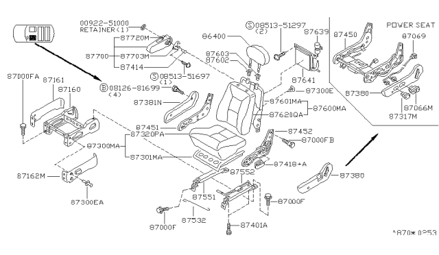 1995 Nissan Quest Front Seat Diagram 2