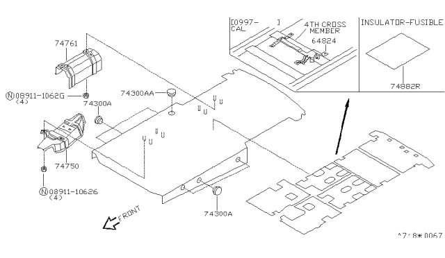 1997 Nissan Quest Floor Fitting Diagram 2