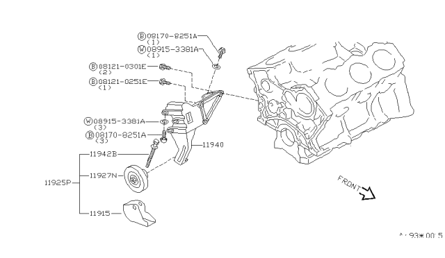 1993 Nissan Quest Power Steering Pump Mounting Diagram