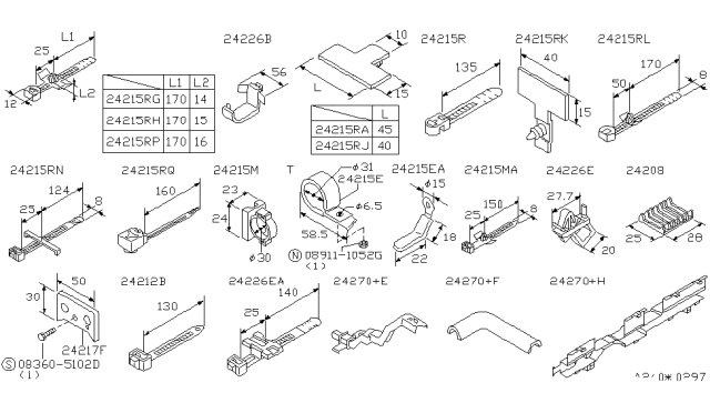 1996 Nissan Quest Clip Wiring Harness Diagram for 24225-50A60