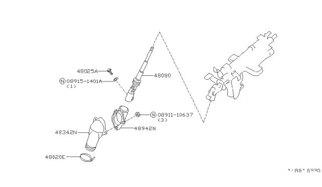 1993 Nissan Quest Steering Column Diagram 2