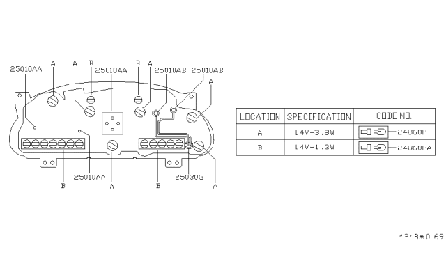 1998 Nissan Quest Instrument Meter & Gauge Diagram 2