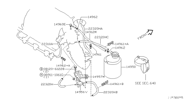 1994 Nissan Quest Engine Control Vacuum Piping Diagram 1