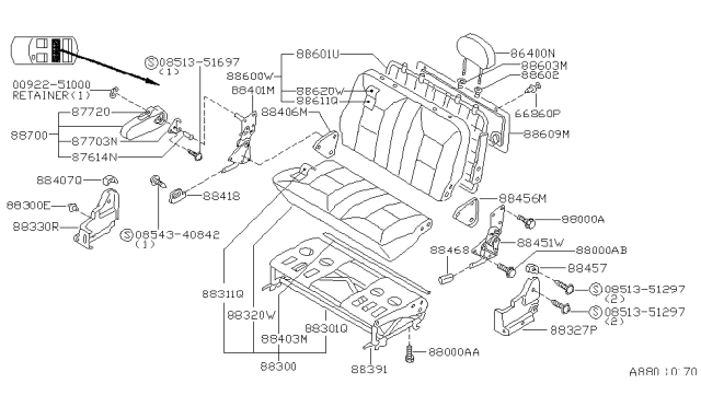 1993 Nissan Quest Rear Seat Diagram 1